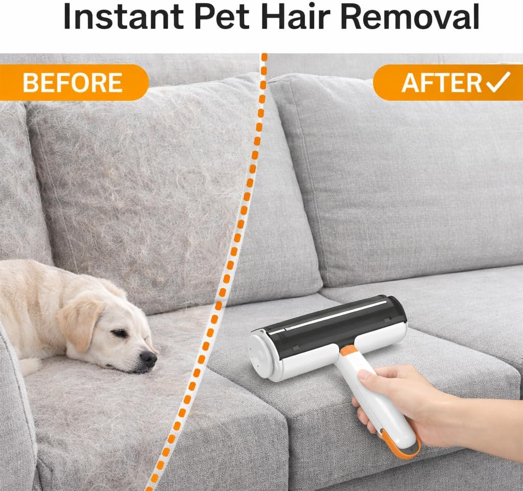 Pet Hair Remover Roller – Reusable Fur Cleaner